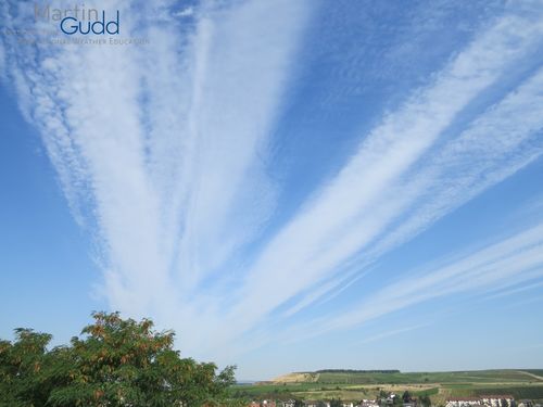 Altocumulus stratiformis radiatus