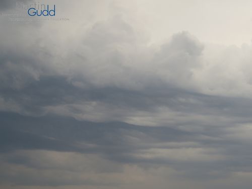 Im Vorfeld von Asperitas: Altocumulus castellanus unter Altostratus / Before the development of Asperitas: Ac castellanus below Altostratus